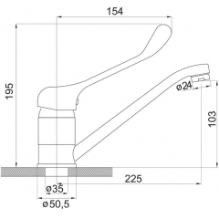 Смеситель Ferro Vasto Medico BVAM4