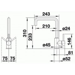 Смеситель Blanco MILI алюметаллик 525107