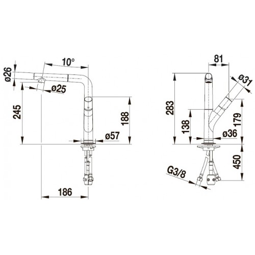 Смеситель Blanco YOVIS-S (Хром/мускат)