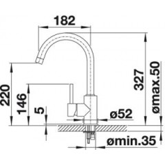 Смеситель Blanco Mida (хром/гранит) антрацит
