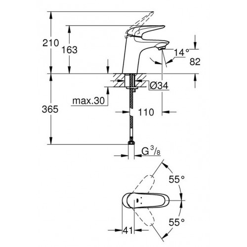 Смеситель Grohe Eurostyle 23715003