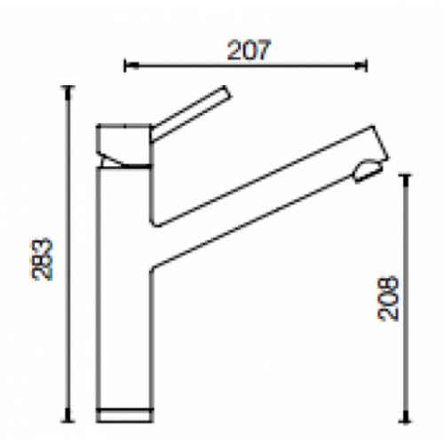 Смеситель Schock Altos (нерж. сталь)