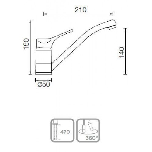 Смеситель Schock Cosmo Cristalite эверест