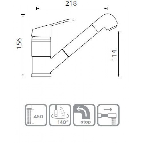 Смеситель Schock Cosmo-D Cristalite мокка