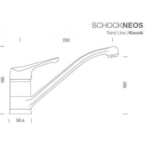 Смеситель Schock Neos Cristalite оникс