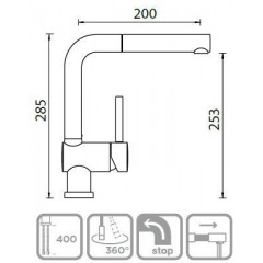 Смеситель Schock Piega-D хром/поларис