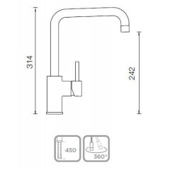 Смеситель Schock Fonos Cristalite эверест