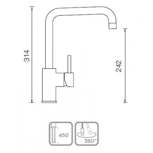 Смеситель Schock Fonos Cristalite эверест