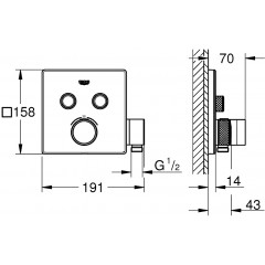 Смеситель Grohe Grohtherm SmartControl 29125000