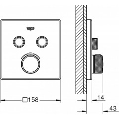 Смеситель Grohe Grohtherm SmartControl 29157LS0