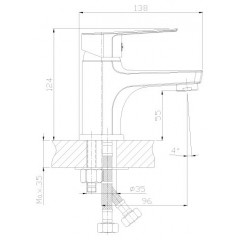 Смеситель Rossinka Silvermix S35-15