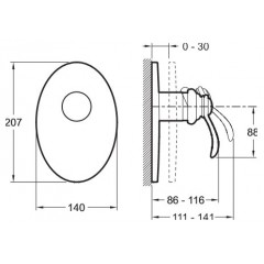 Смеситель Jacob Delafon Fairfax E98710-CP + 98699D