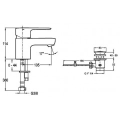 Смеситель Jacob Delafon July E16027-4-CP