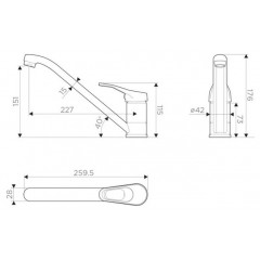 Смеситель Omoikiri Kado-C хром
