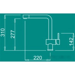 Смеситель Elleci Stream M73 Titanium