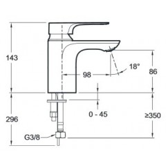 Смеситель Jacob Delafon Aleo+ E72314-CP