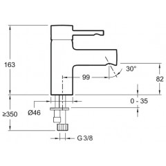 Смеситель Jacob Delafon Cuff E98298-CP