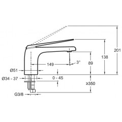 Смеситель Jacob Delafon Avid E97345-ND-CP