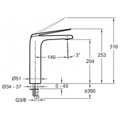 Смеситель Jacob Delafon Avid E97347-ND-CP
