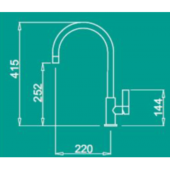 Смеситель Elleci Volta M73 Titanium