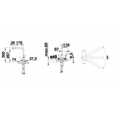 Смеситель Blanco Fontas II (нержавеющая сталь)