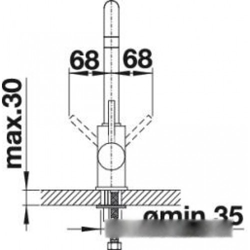 Смеситель Blanco Mili 525130 (серый беж)