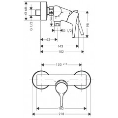 Смеситель Hansgrohe Talis S 72600000