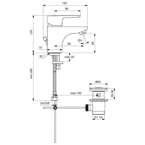 Смеситель Ideal Standard Ceraplan III B 0700 AA