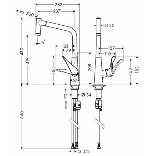 Смеситель Hansgrohe Metris 14820800