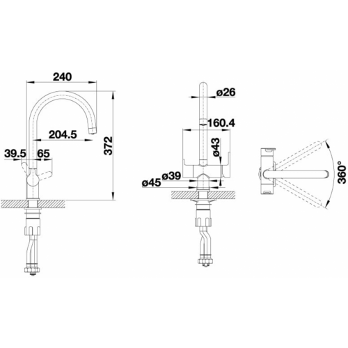 Смеситель Blanco Trima нержавеющая сталь