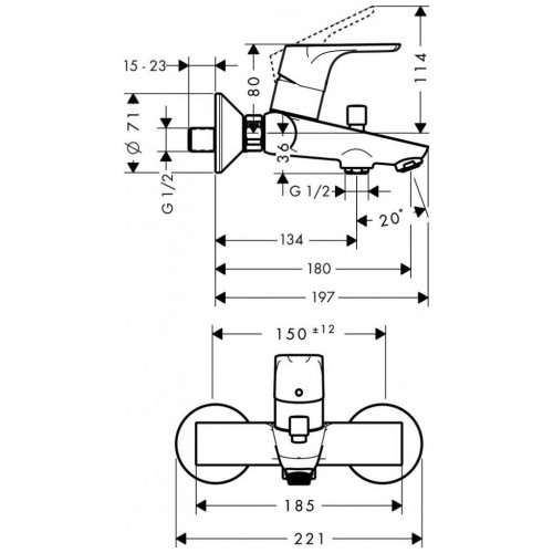 Смеситель Hansgrohe Focus E2 31940000