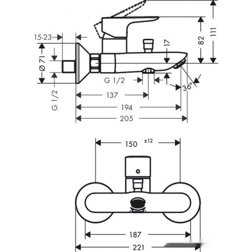 Смеситель Hansgrohe Talis E 71740990 (золотистый)