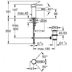 Смеситель Grohe Essence New 32935001 для биде