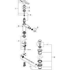 Смеситель Grohe Lineare New 33848001 для биде