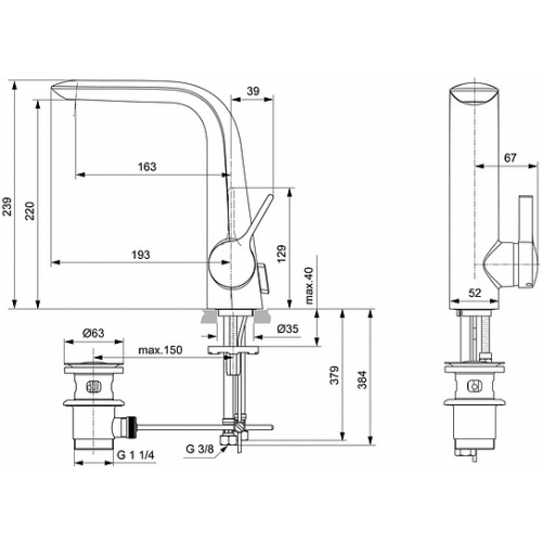 Смеситель Ideal Standard Melange A6041AA для раковины