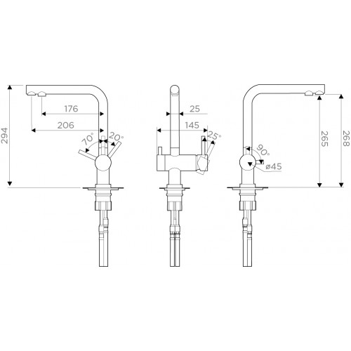 Смеситель Omoikiri Nagano PL 4064.8028 для кухонной мойки с фильтром