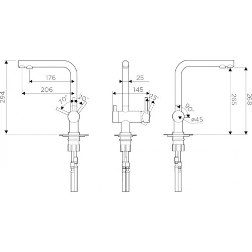 Смеситель Omoikiri Nagano WH 4054.8028 для кухонной мойки с фильтром