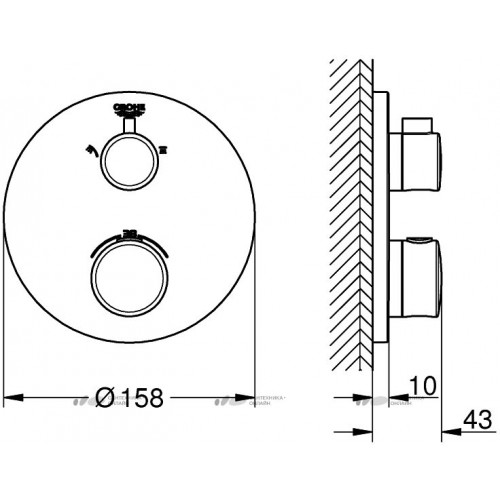 Смеситель Grohe Grohtherm 24076000 для душа