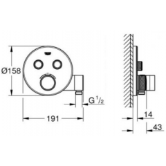 Смеситель Grohe Grohtherm SmartControl 29120000 для душа