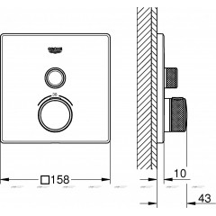 Смеситель Grohe Grohtherm SmartControl 29123000 для душа