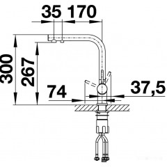Смеситель Blanco Fontas II (черный)