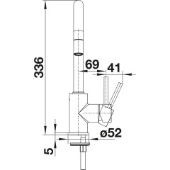 Смеситель Blanco Mida-S Silgranit (черный)