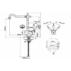 Смеситель Omoikiri Kyoto OKY-AB-35 (античная латунь)