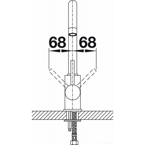 Смеситель Blanco MIDA черный 526145