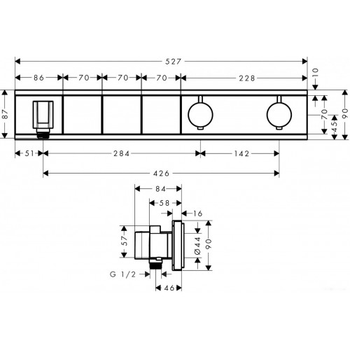 Смеситель Hansgrohe RainSelect 15356400 (белый/хром)