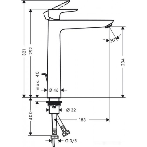 Смеситель Hansgrohe Talis E 71716990 (золотистый)