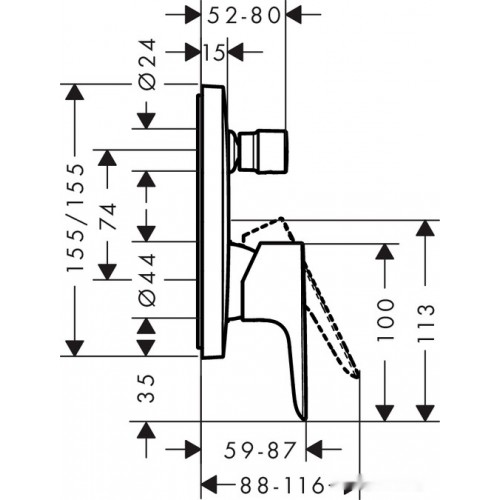 Смеситель Hansgrohe Talis E 71474670 (черный матовый)