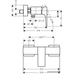 Смеситель Hansgrohe Metropol 32560670 (черный матовый)