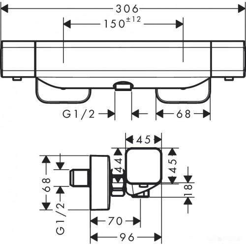 Смеситель Hansgrohe Ecostat E 15773000