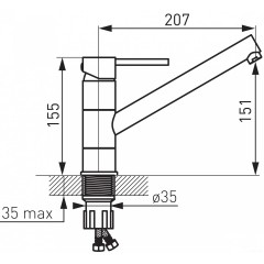 Смеситель Ferro Fiesta BFI4